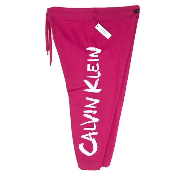Calvin Klein Performance Pants - 🆕 Calvin Klein Womens Sweatpants 2X Pink Brush Logo Performance NWT Plus Size
